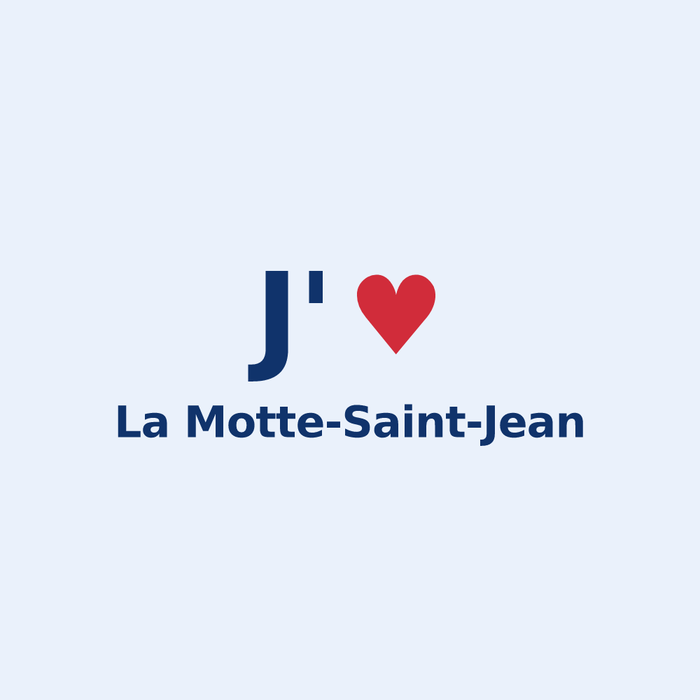 Sticker personnalisé La Motte-Saint-Jean — design J'aime La Motte-Saint-Jean