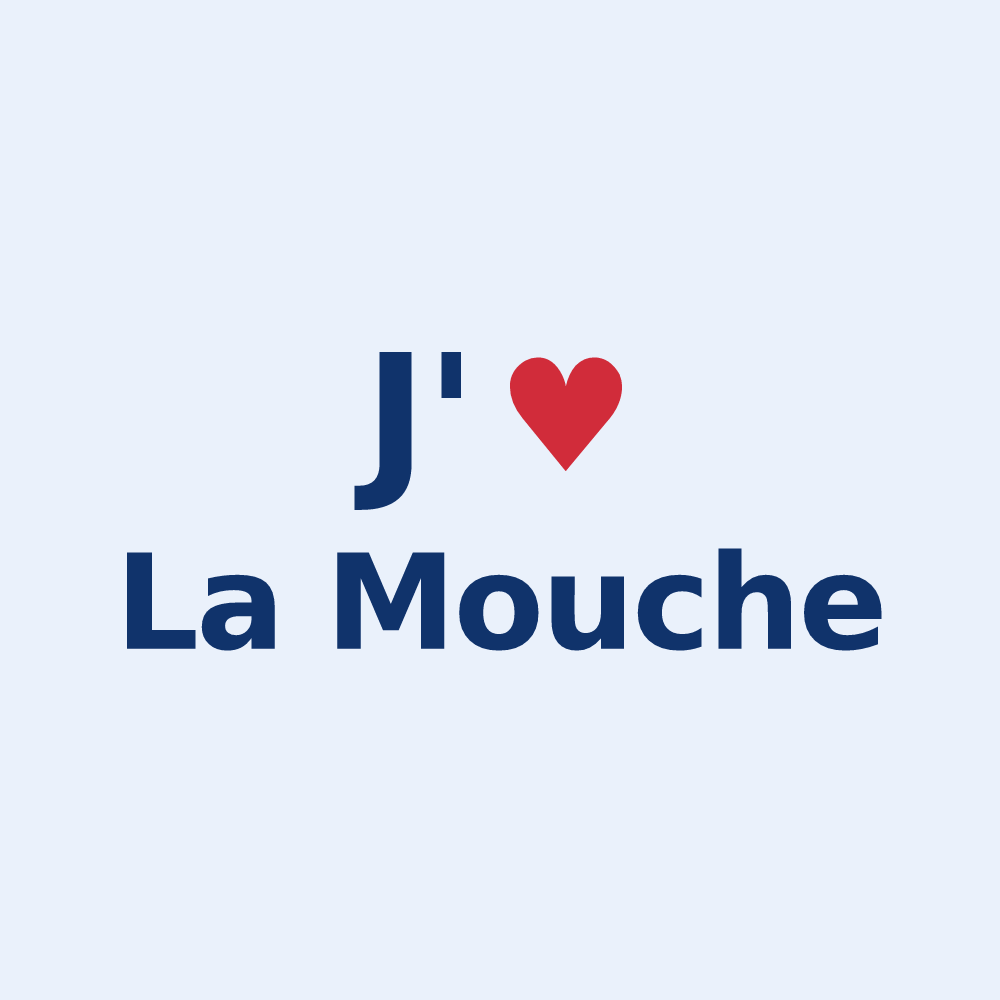 Sticker personnalisé La Mouche — design J'aime La Mouche