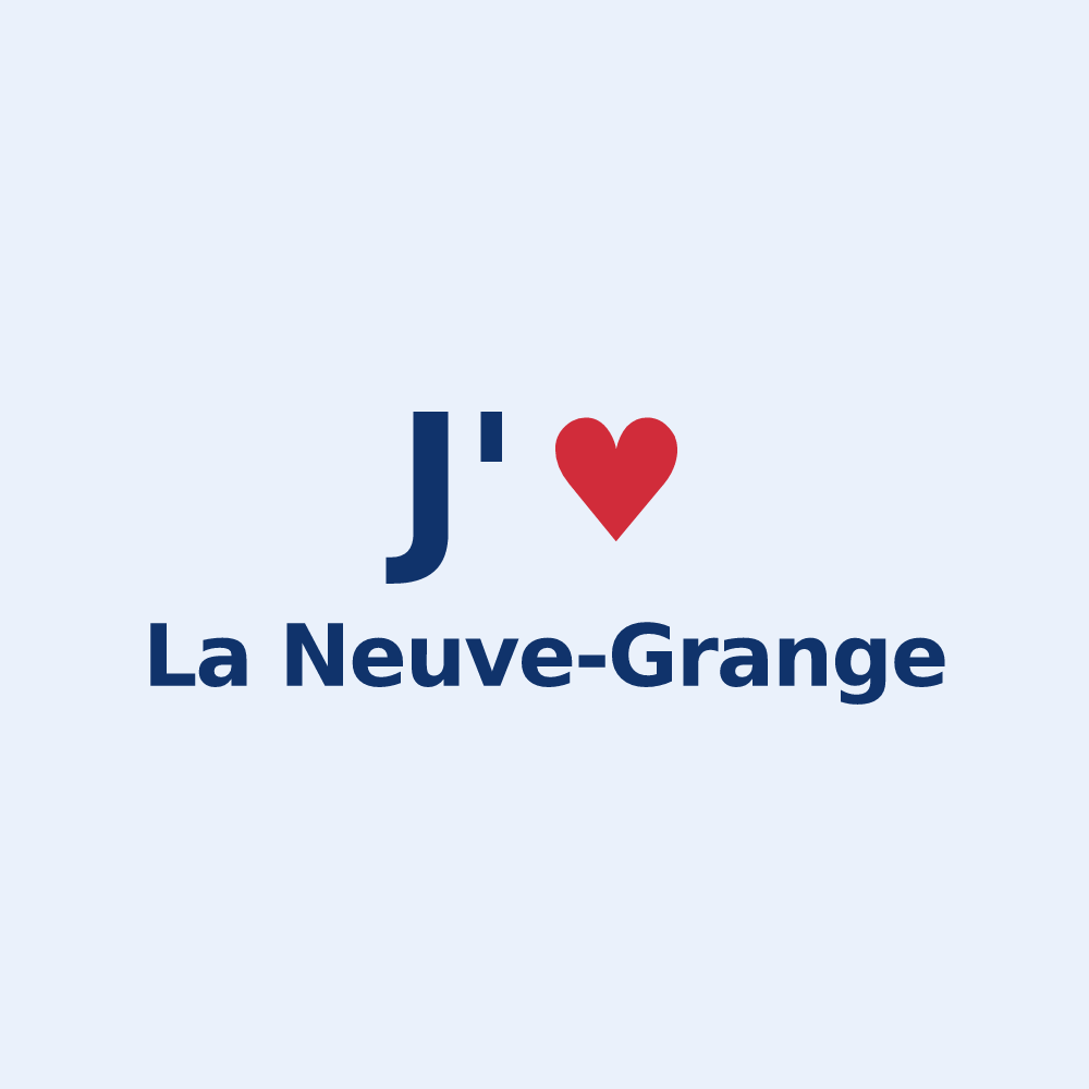 Sticker personnalisé La Neuve-Grange — design J'aime La Neuve-Grange