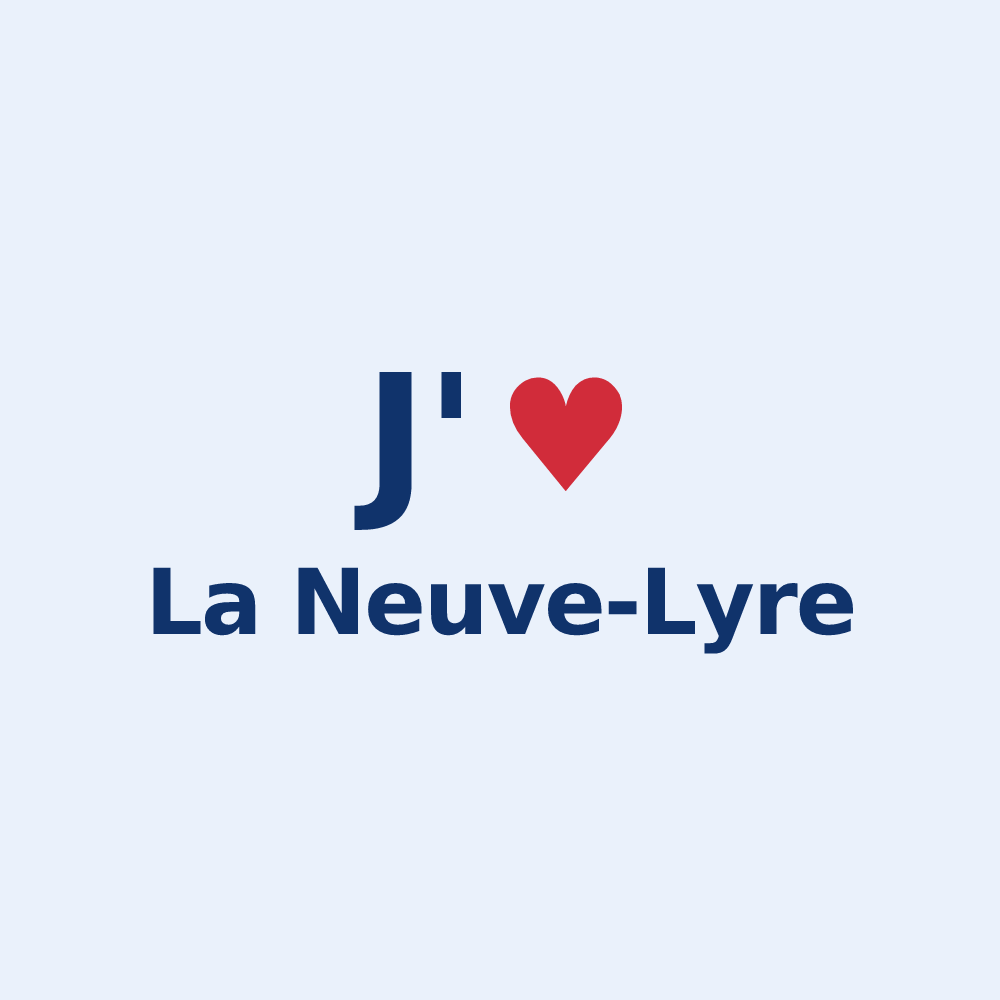 Sticker personnalisé La Neuve-Lyre — design J'aime La Neuve-Lyre