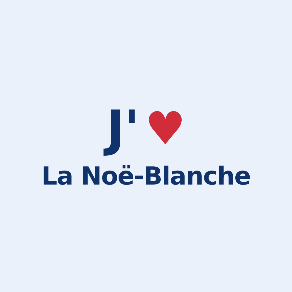 Sticker personnalisé La Noë-Blanche — design J'aime La Noë-Blanche