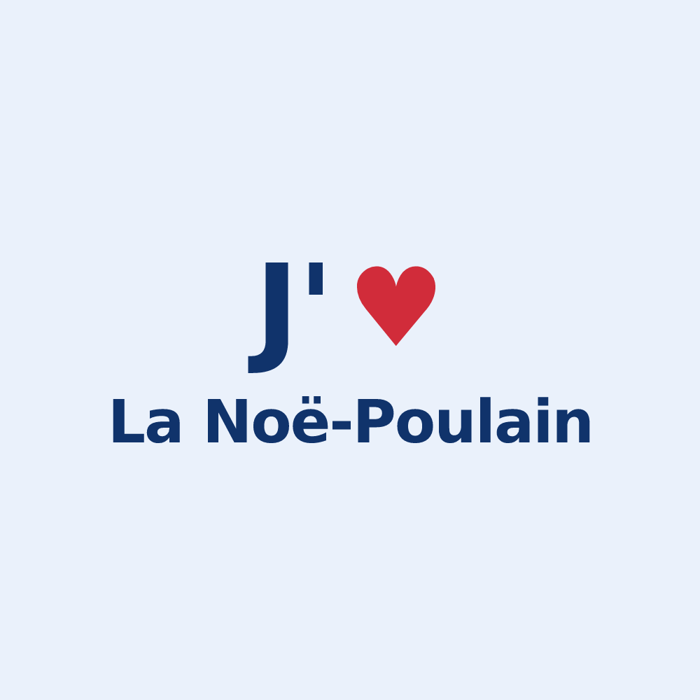 Sticker personnalisé La Noë-Poulain — design J'aime La Noë-Poulain