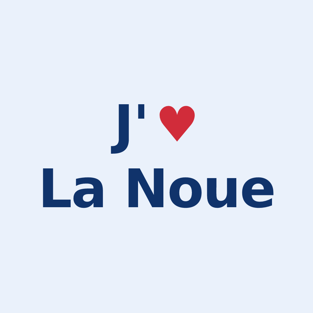 Sticker personnalisé La Noue — design J'aime La Noue