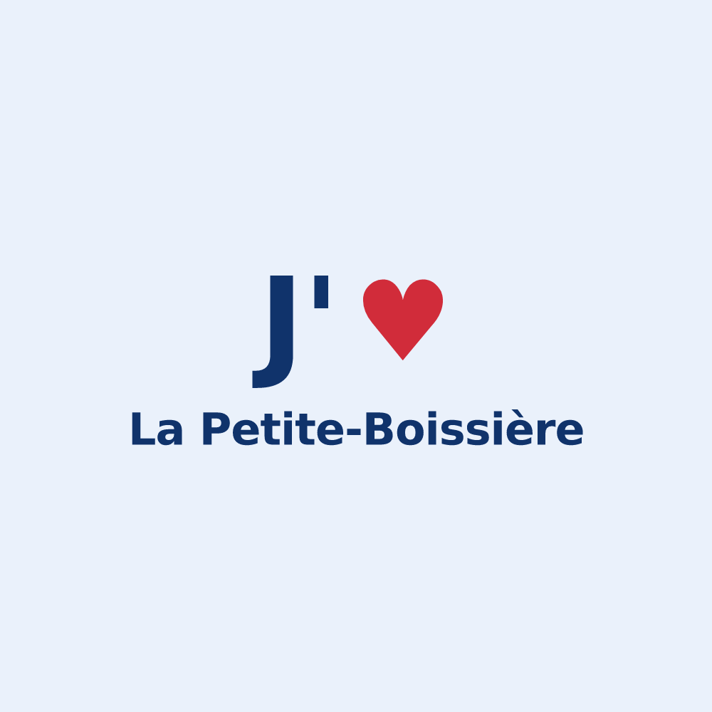 Sticker personnalisé La Petite-Boissière — design J'aime La Petite-Boissière