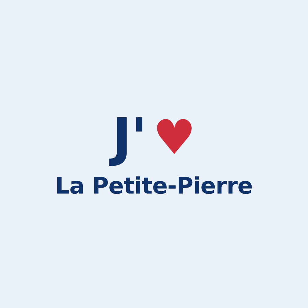 Sticker personnalisé La Petite-Pierre — design J'aime La Petite-Pierre