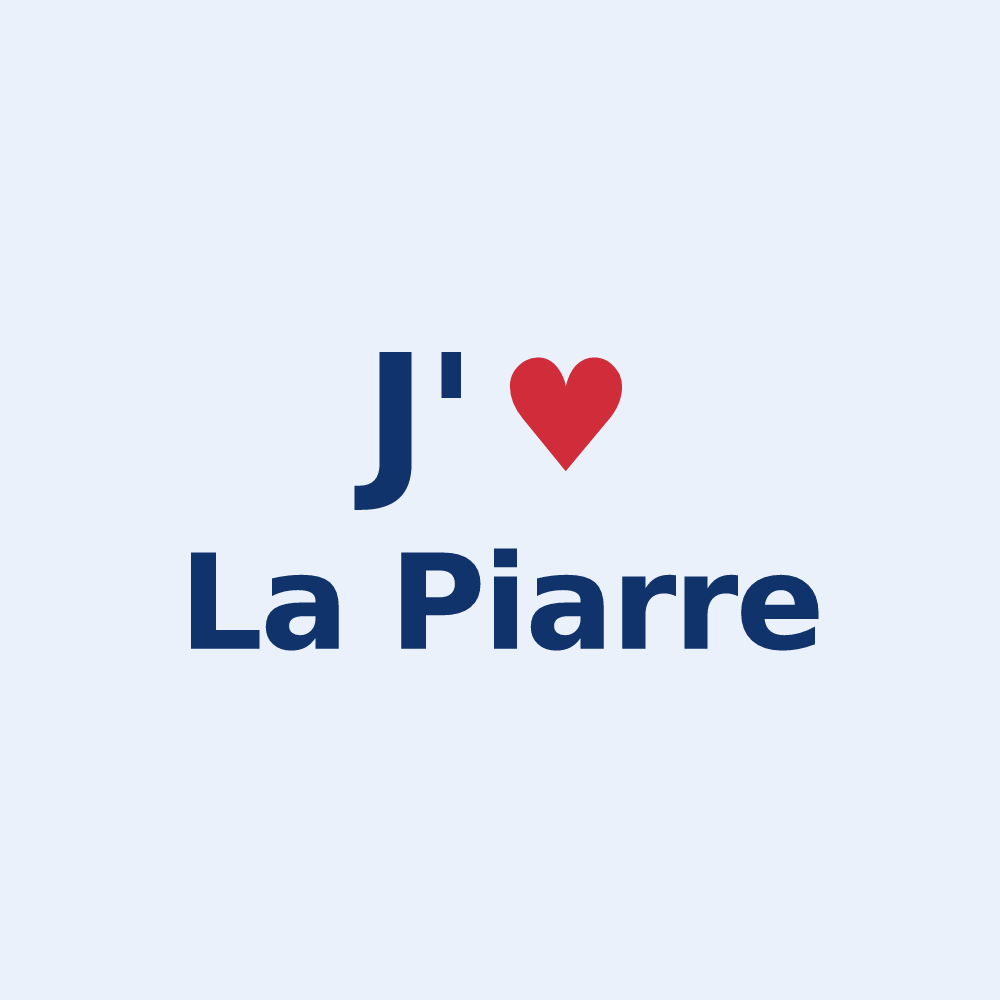 Sticker personnalisé La Piarre — design J'aime La Piarre