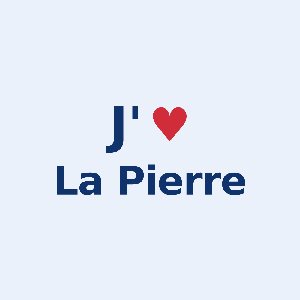 Sticker personnalisé La Pierre — design J'aime La Pierre