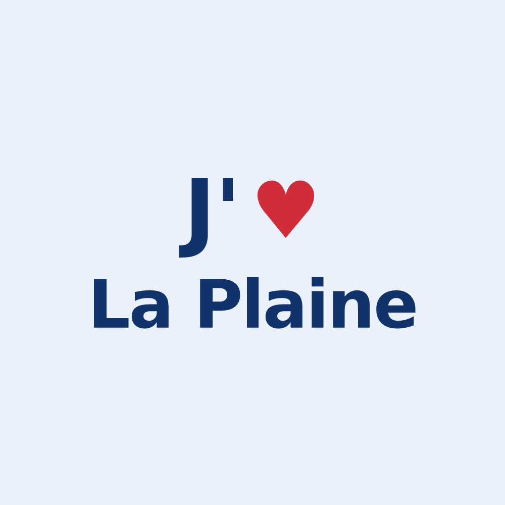 Sticker personnalisé La Plaine — design J'aime La Plaine