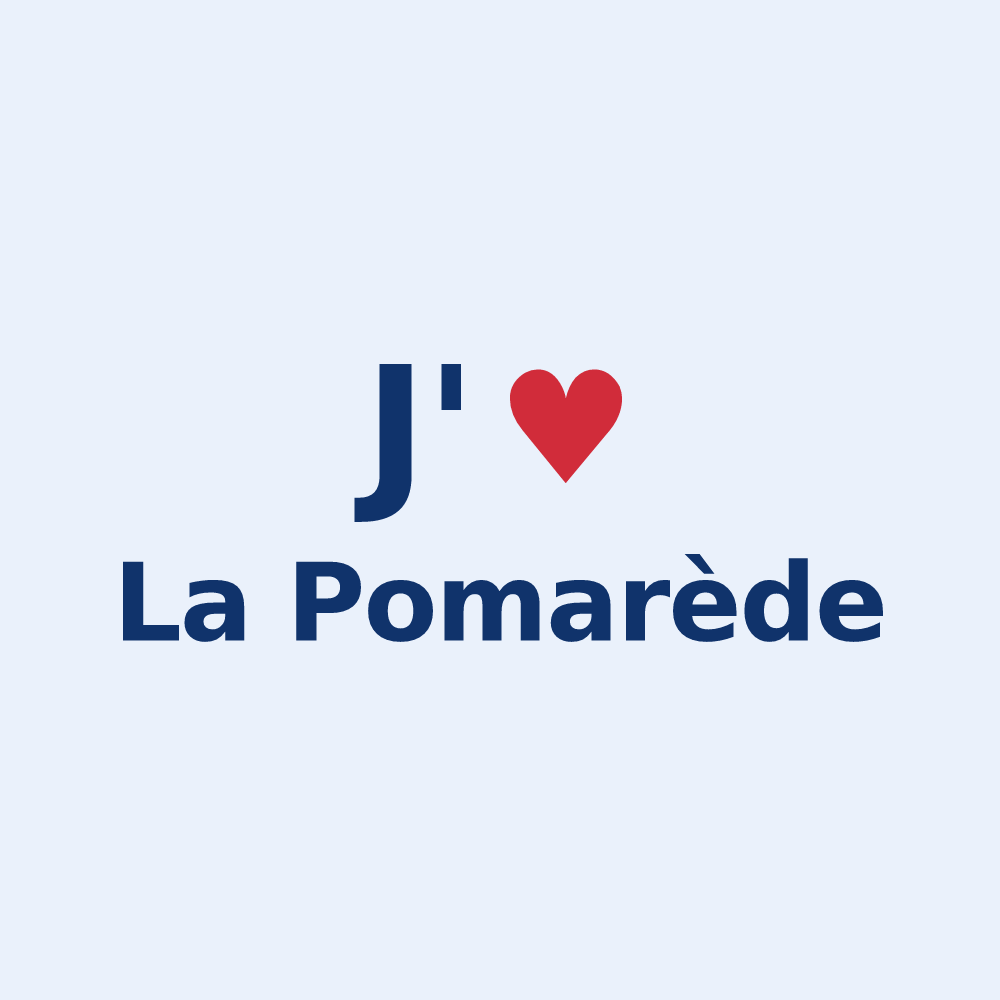 Sticker personnalisé La Pomarède — design J'aime La Pomarède