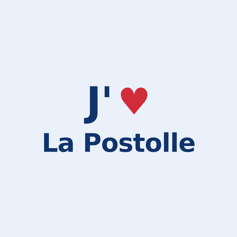 Sticker personnalisé La Postolle — design J'aime La Postolle