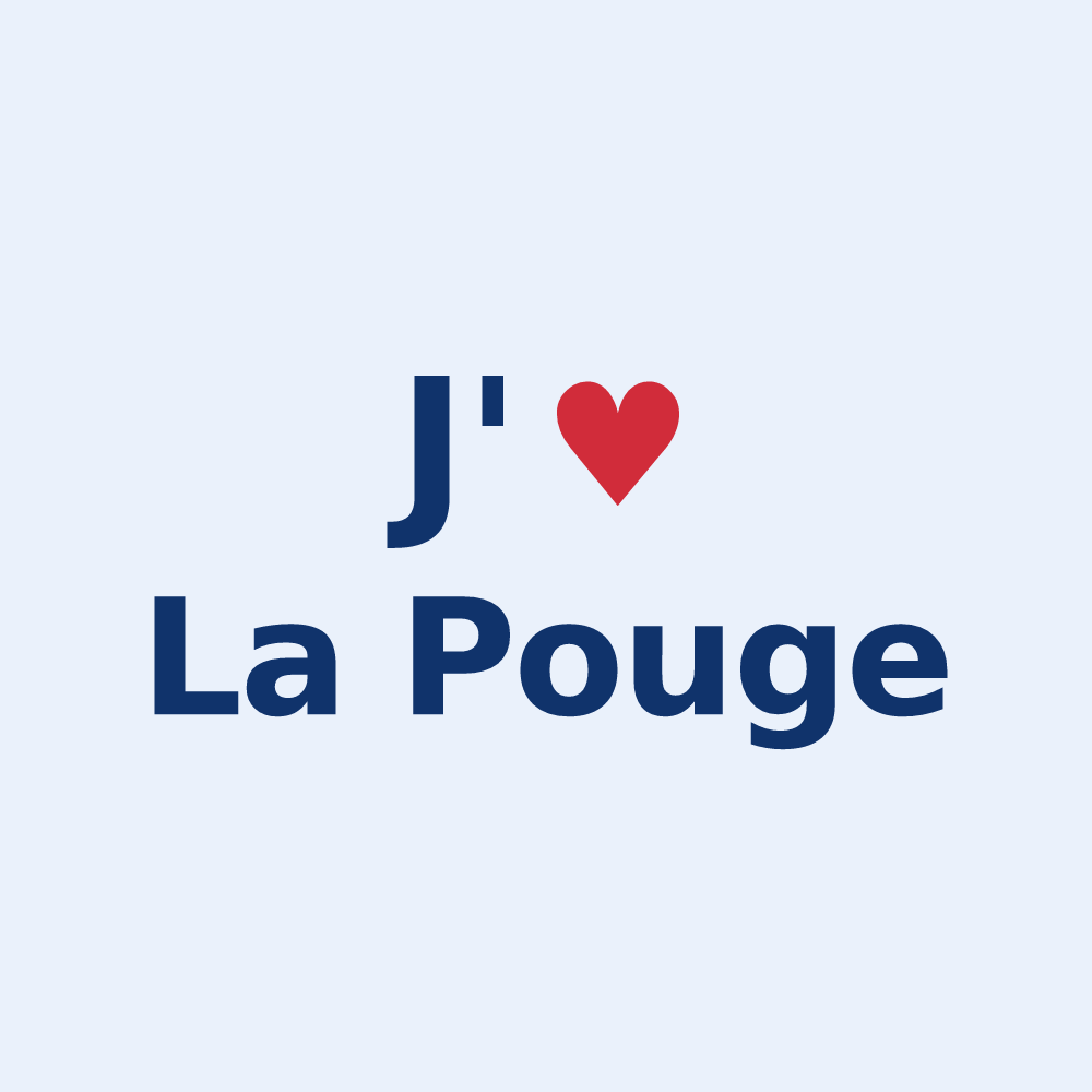Sticker personnalisé La Pouge — design J'aime La Pouge