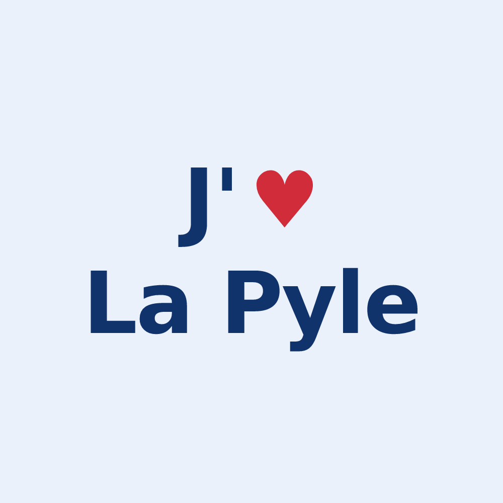Sticker personnalisé La Pyle — design J'aime La Pyle