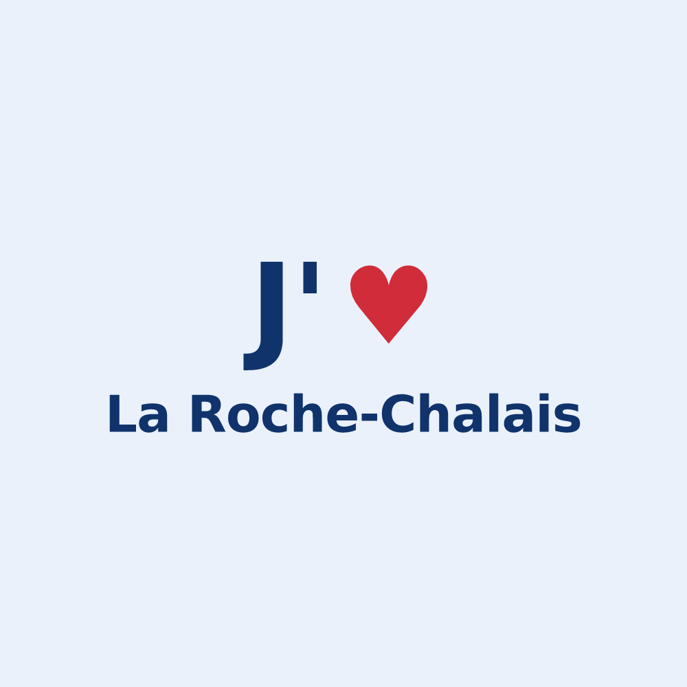 Sticker personnalisé La Roche-Chalais — design J'aime La Roche-Chalais