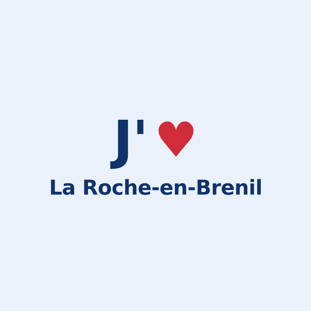 Sticker personnalisé La Roche-en-Brenil — design J'aime La Roche-en-Brenil