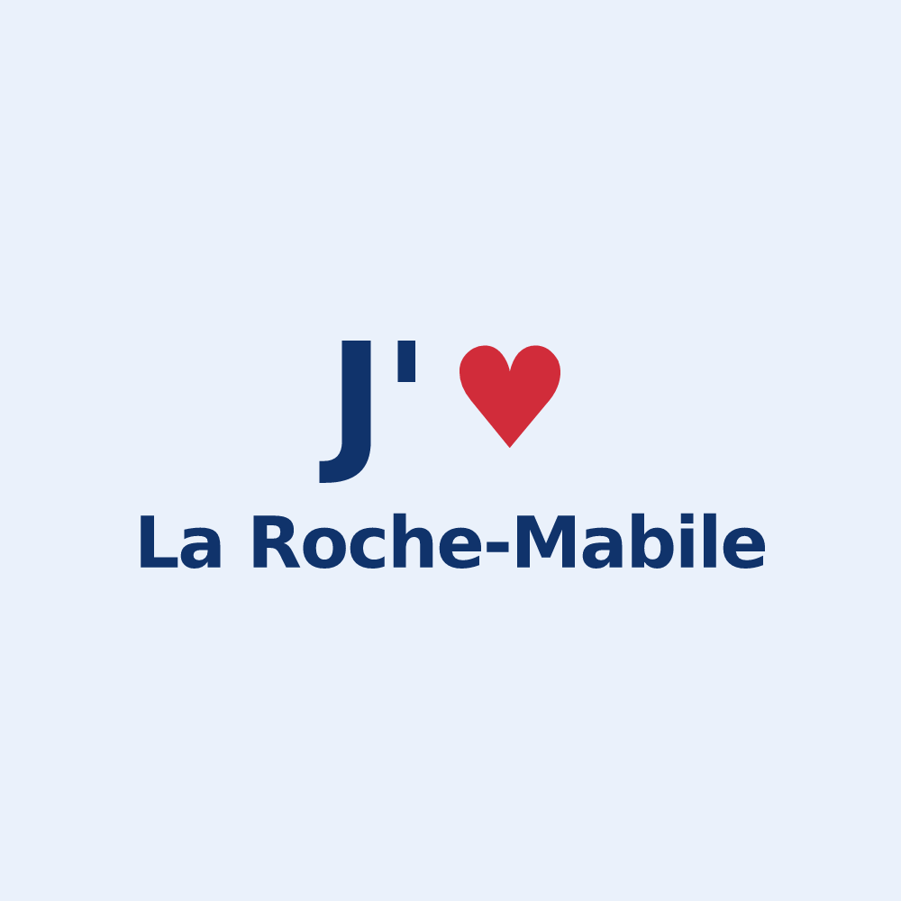 Sticker personnalisé La Roche-Mabile — design J'aime La Roche-Mabile