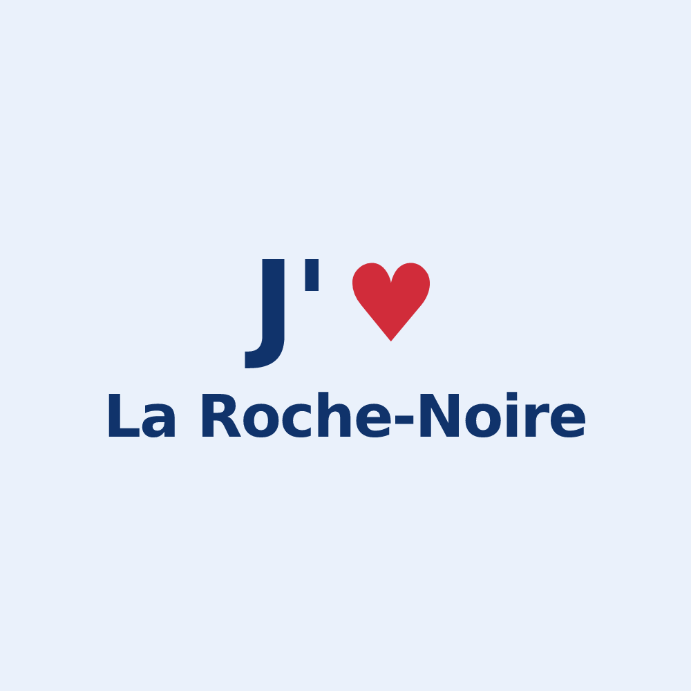 Sticker personnalisé La Roche-Noire — design J'aime La Roche-Noire