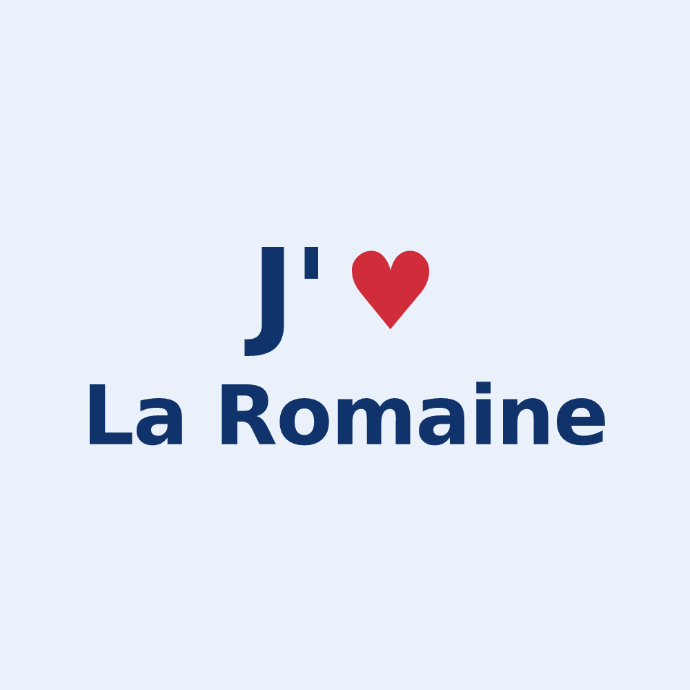 Sticker personnalisé La Romaine — design J'aime La Romaine