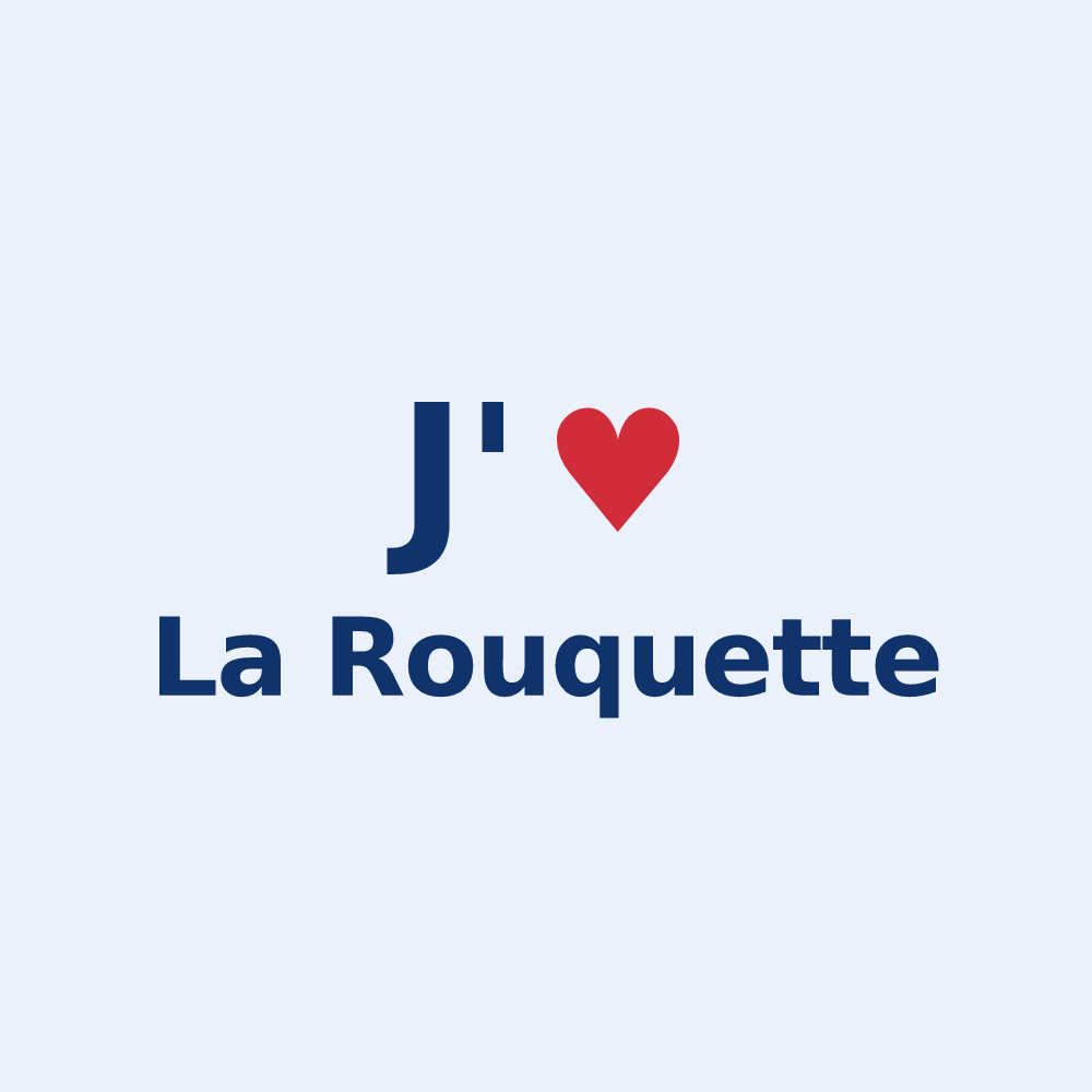 Sticker personnalisé La Rouquette — design J'aime La Rouquette