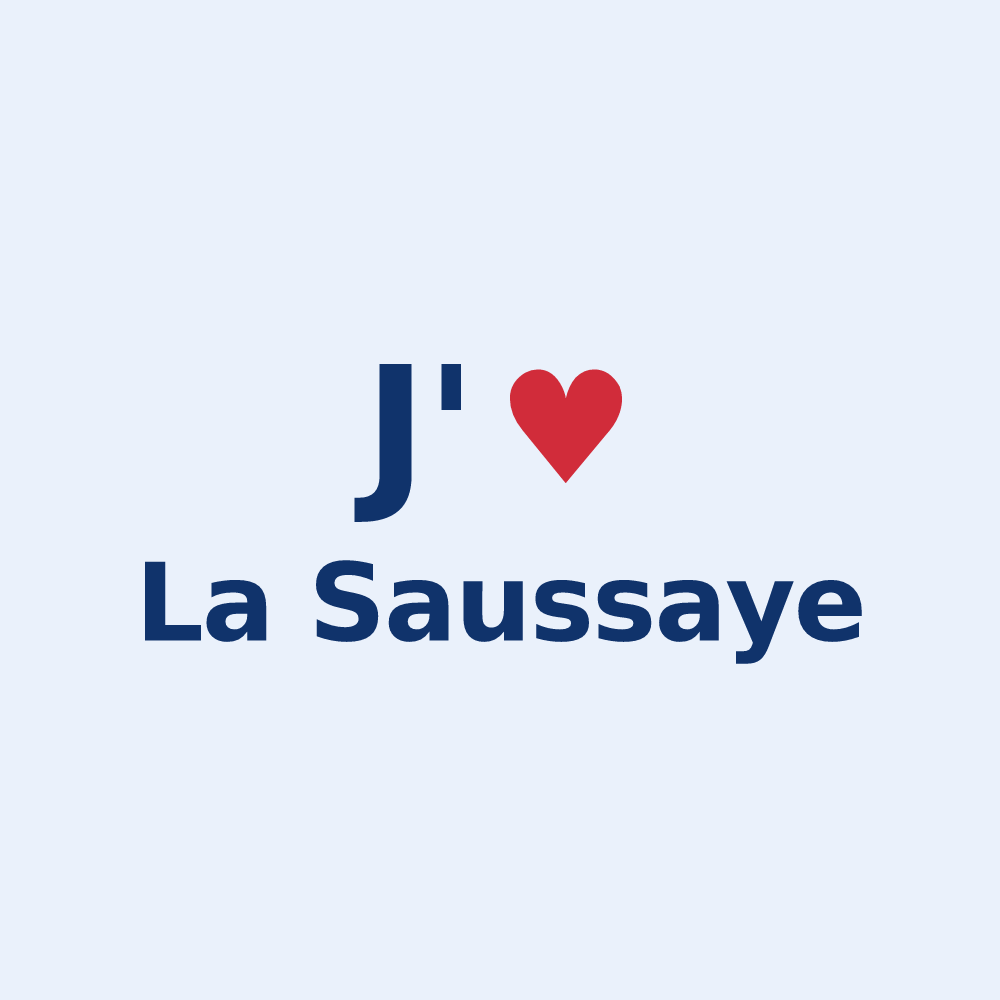 Sticker personnalisé La Saussaye — design J'aime La Saussaye