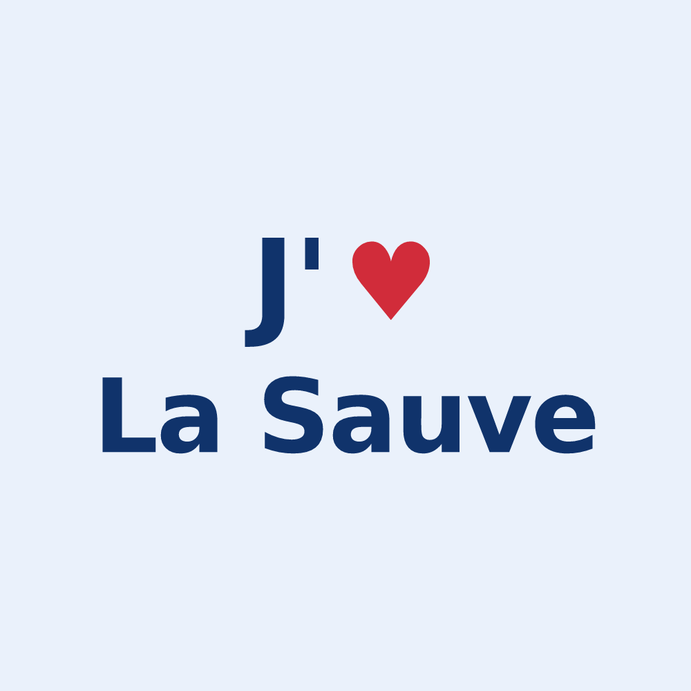 Sticker personnalisé La Sauve — design J'aime La Sauve