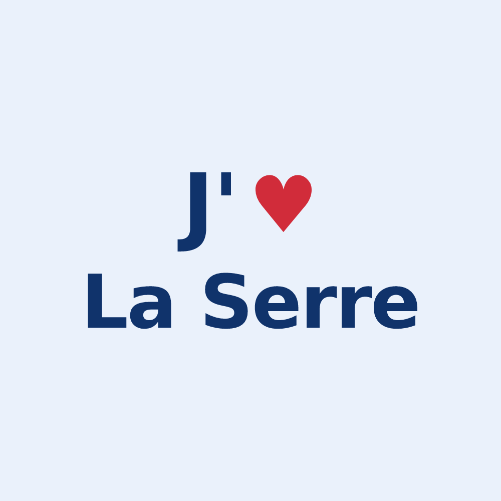 Sticker personnalisé La Serre — design J'aime La Serre