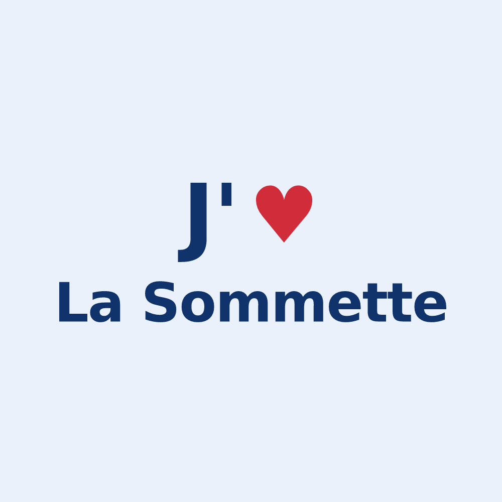Sticker personnalisé La Sommette — design J'aime La Sommette