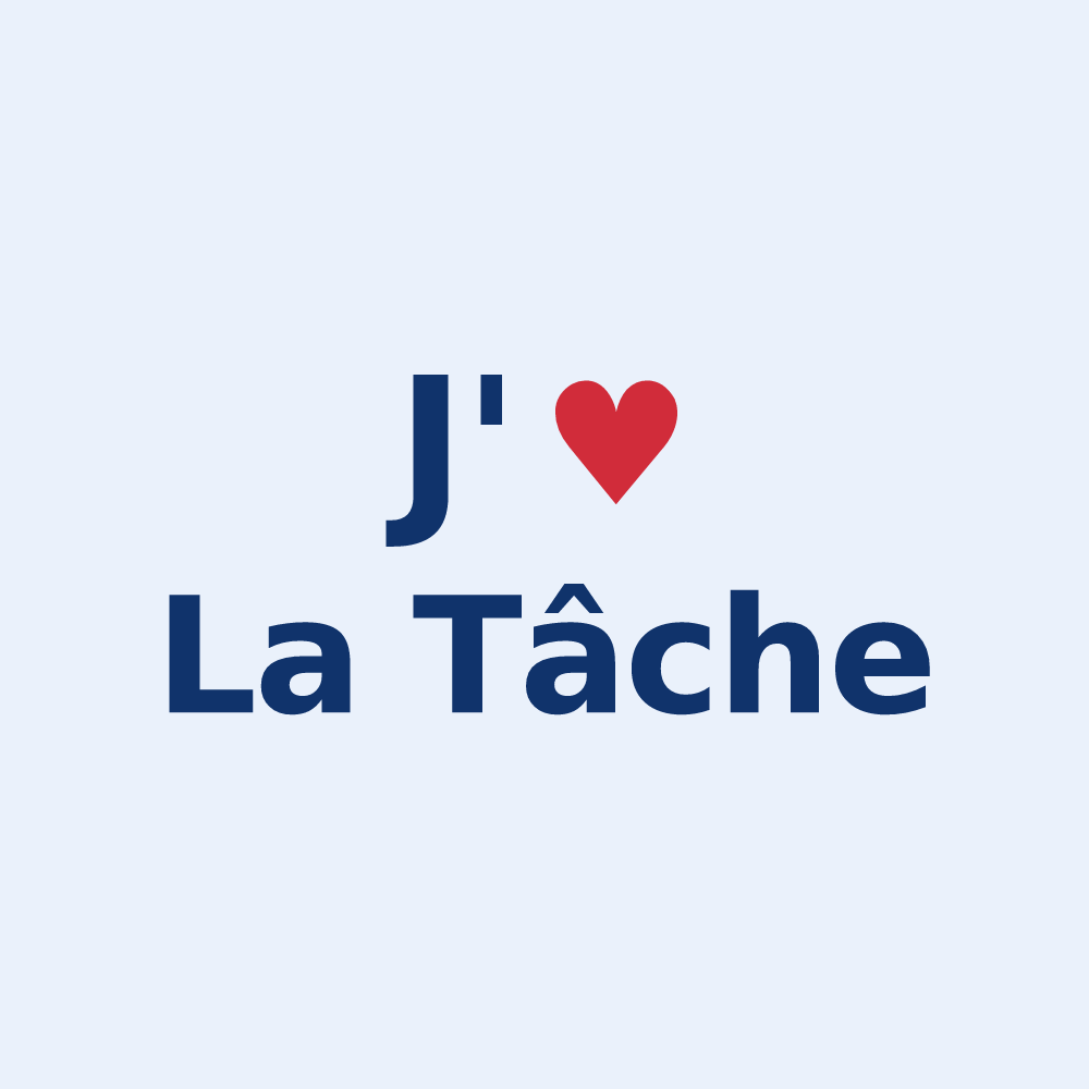 Sticker personnalisé La Tâche — design J'aime La Tâche