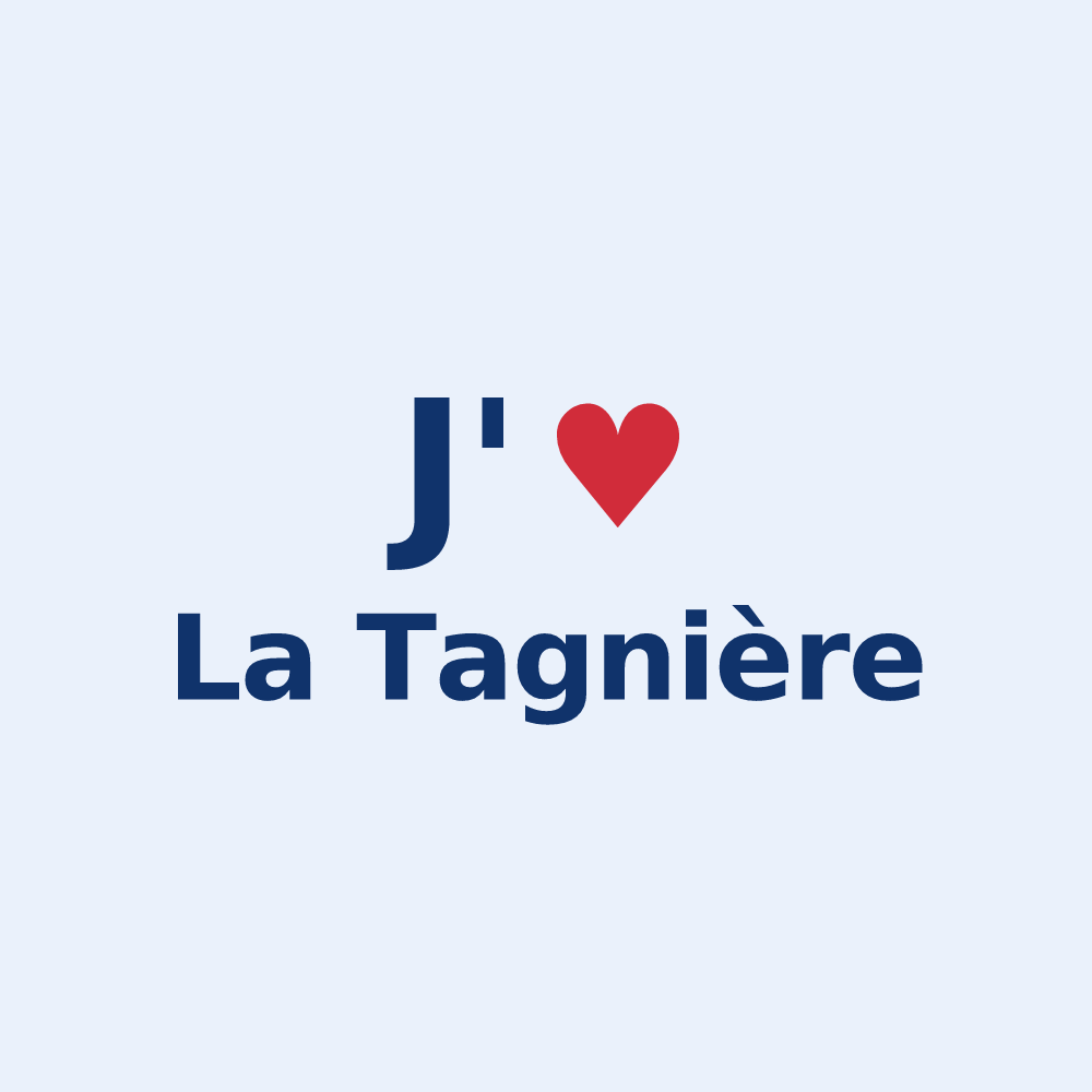 Sticker personnalisé La Tagnière — design J'aime La Tagnière