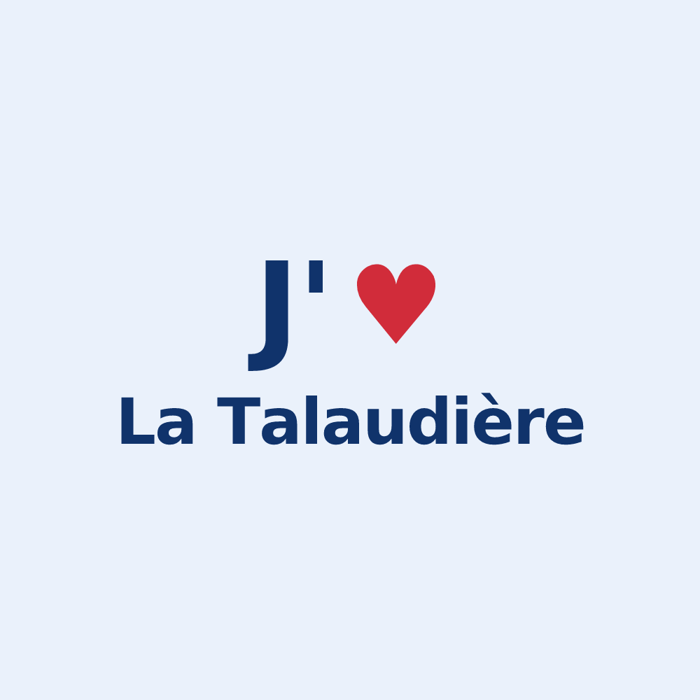 Sticker personnalisé La Talaudière — design J'aime La Talaudière