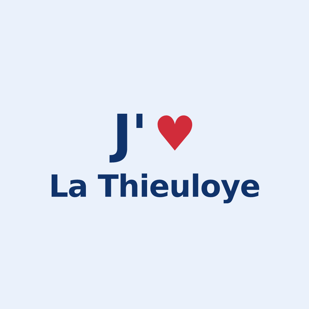 Sticker personnalisé La Thieuloye — design J'aime La Thieuloye