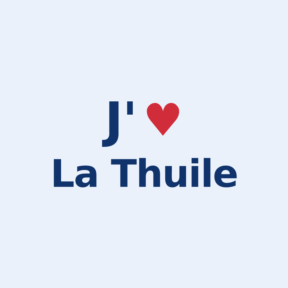 Sticker personnalisé La Thuile — design J'aime La Thuile