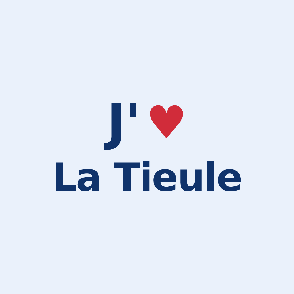Sticker personnalisé La Tieule — design J'aime La Tieule