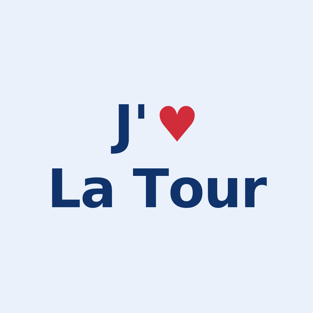 Sticker personnalisé La Tour — design J'aime La Tour