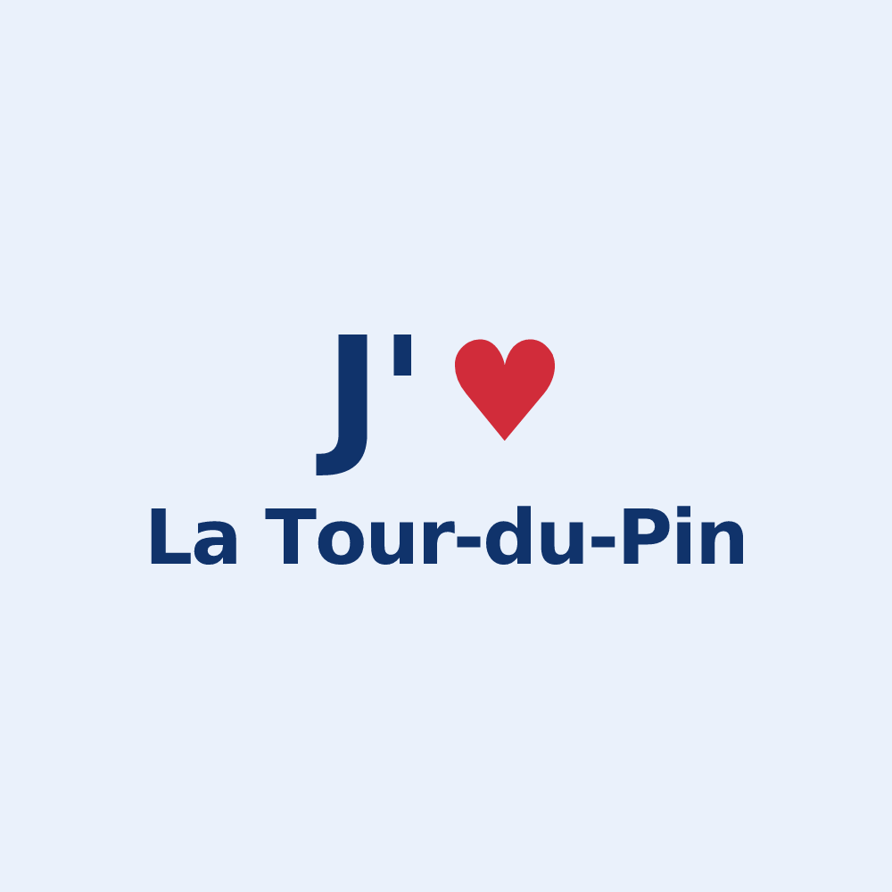 Sticker personnalisé La Tour-du-Pin — design J'aime La Tour-du-Pin