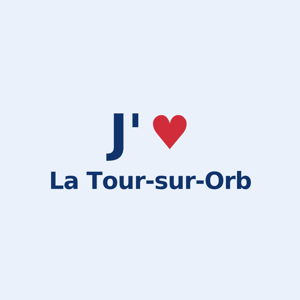 Sticker personnalisé La Tour-sur-Orb — design J'aime La Tour-sur-Orb