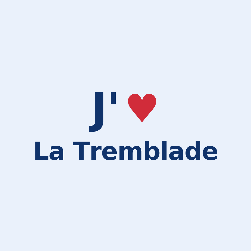 Sticker personnalisé La Tremblade — design « J'aime La Tremblade » imprimé sur le sticker
