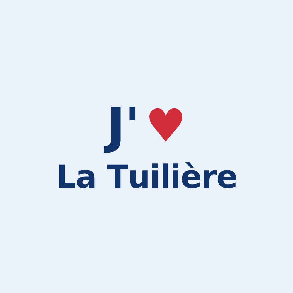 Sticker personnalisé La Tuilière — design J'aime La Tuilière