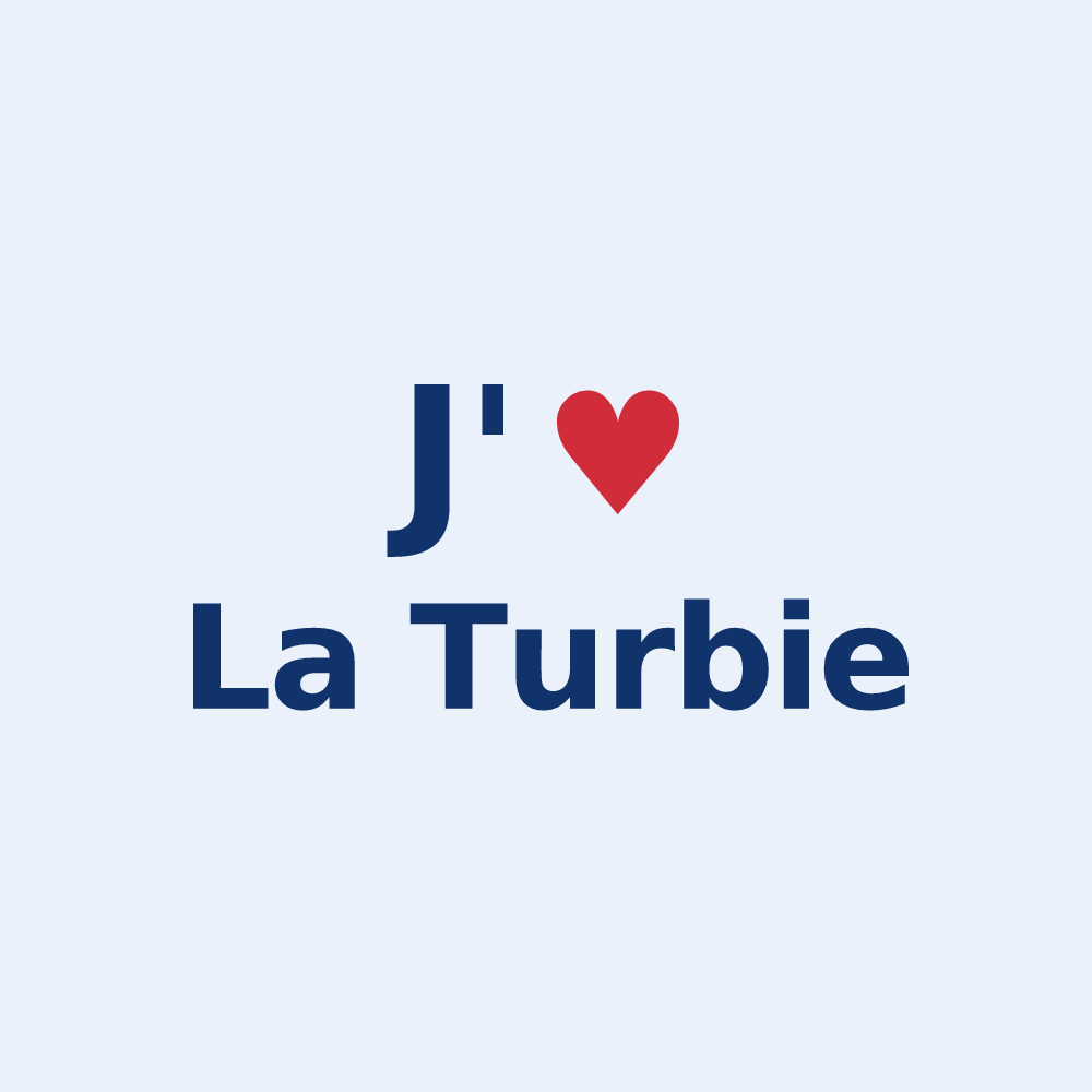 Sticker personnalisé La Turbie — design J'aime La Turbie