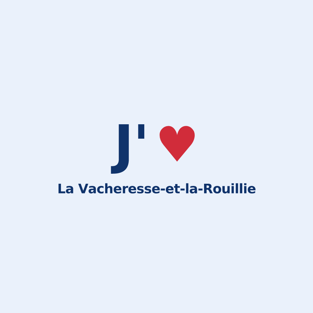 Sticker personnalisé La Vacheresse-et-la-Rouillie — design J'aime La Vacheresse-et-la-Rouillie