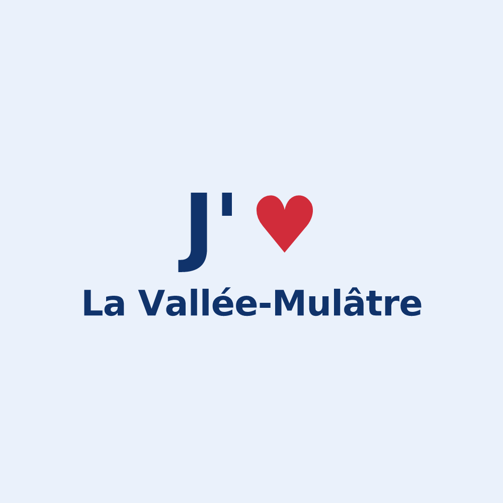 Sticker personnalisé La Vallée-Mulâtre — design J'aime La Vallée-Mulâtre