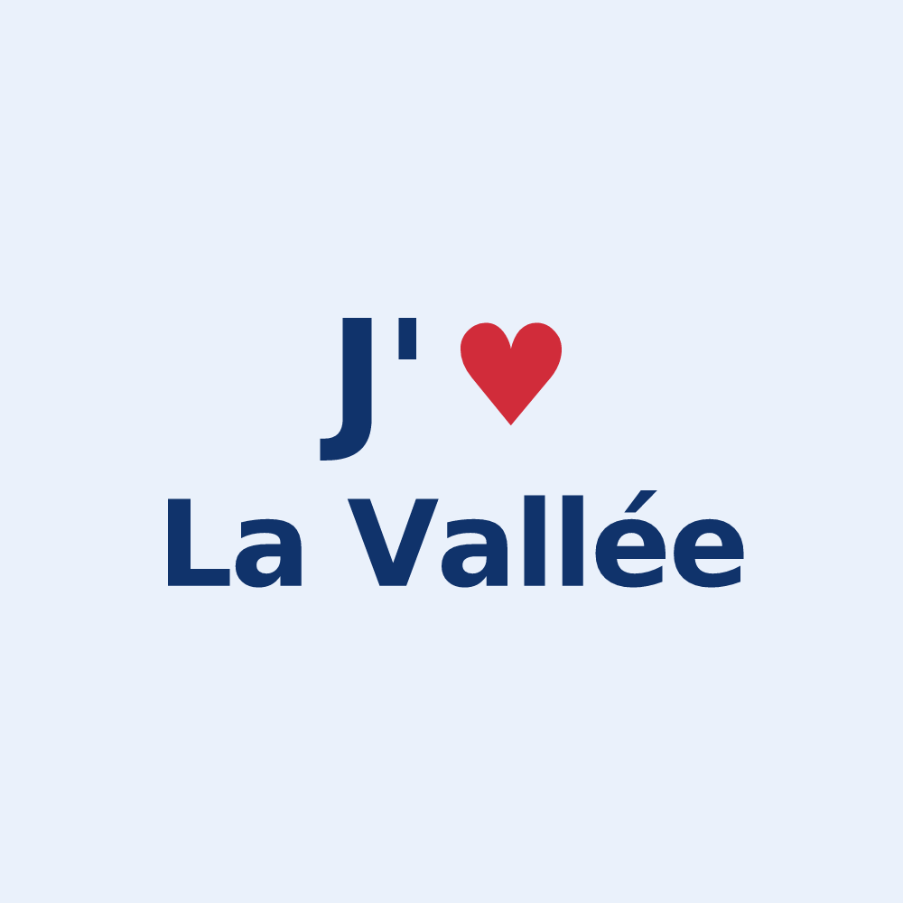 Sticker personnalisé La Vallée — design J'aime La Vallée
