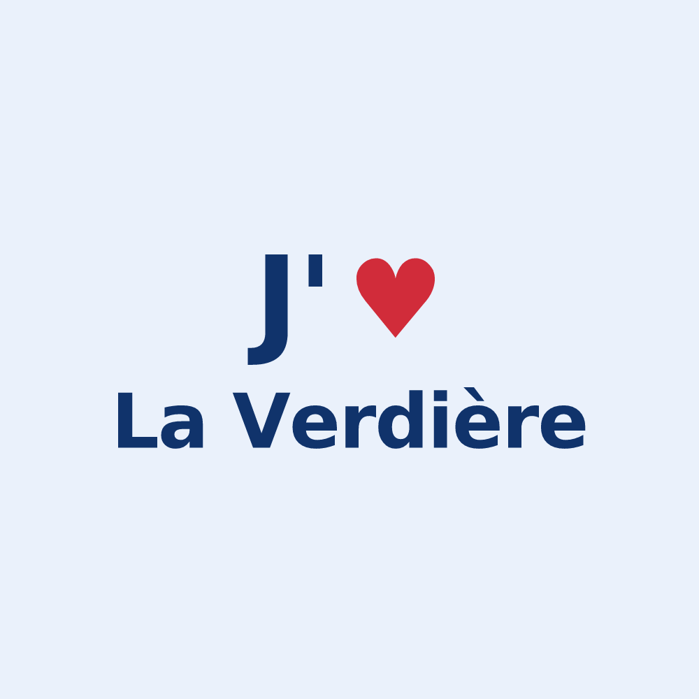 Sticker personnalisé La Verdière — design J'aime La Verdière