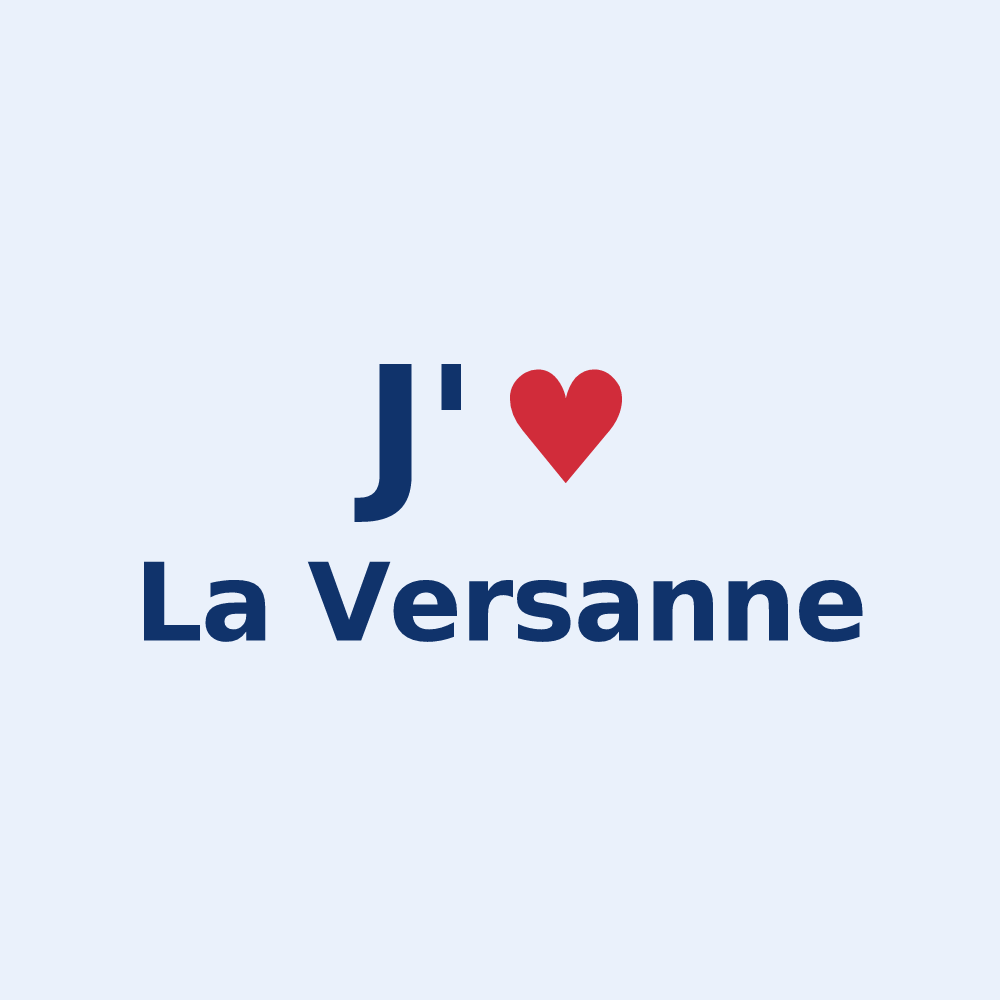Sticker personnalisé La Versanne — design J'aime La Versanne