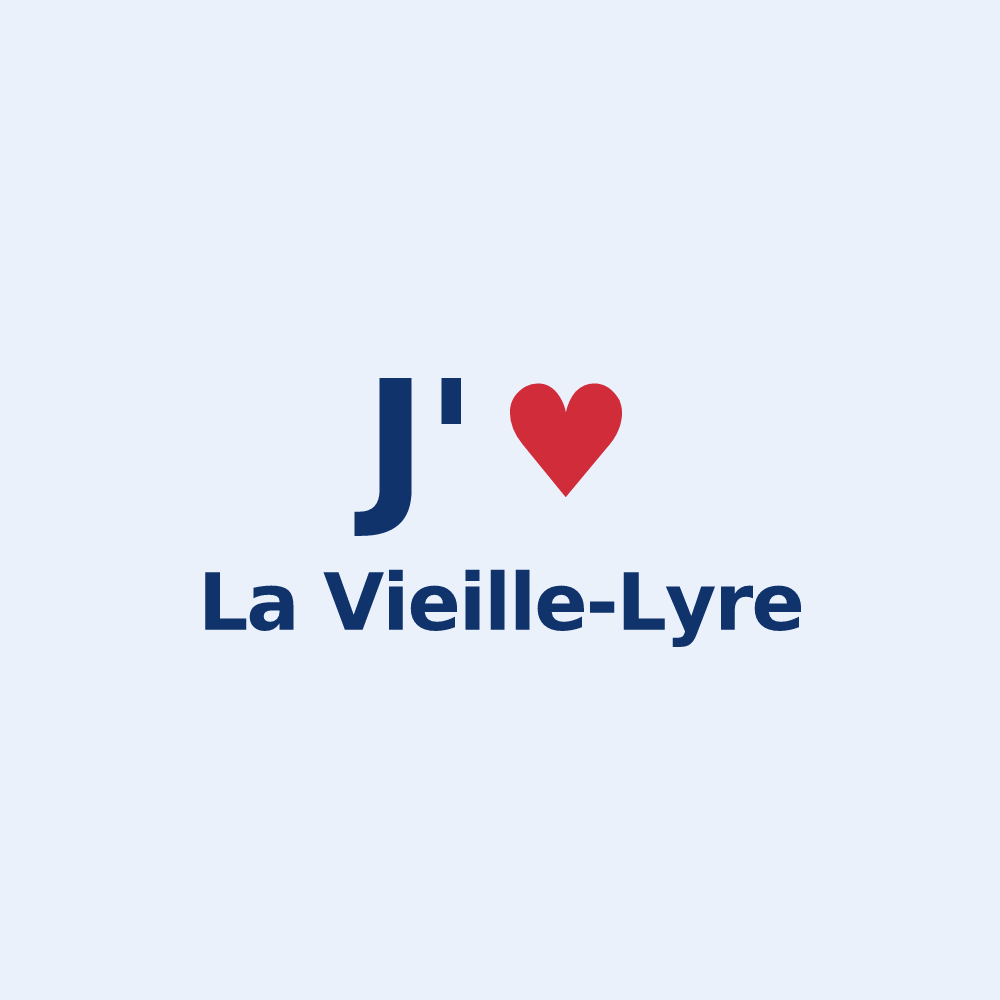 Sticker personnalisé La Vieille-Lyre — design J'aime La Vieille-Lyre