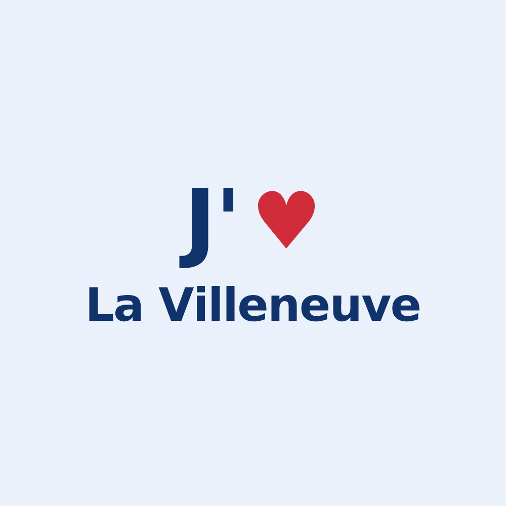 Sticker personnalisé La Villeneuve — design J'aime La Villeneuve