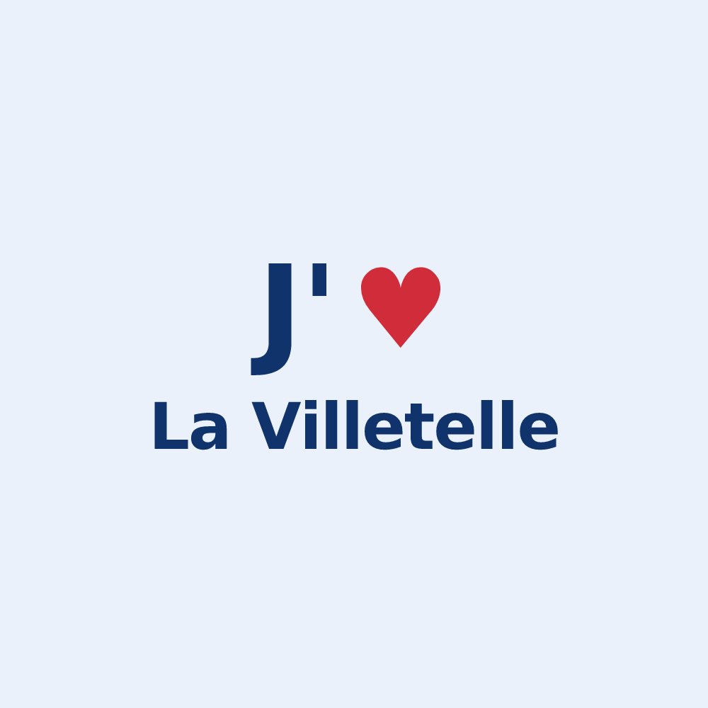 Sticker personnalisé La Villetelle — design J'aime La Villetelle