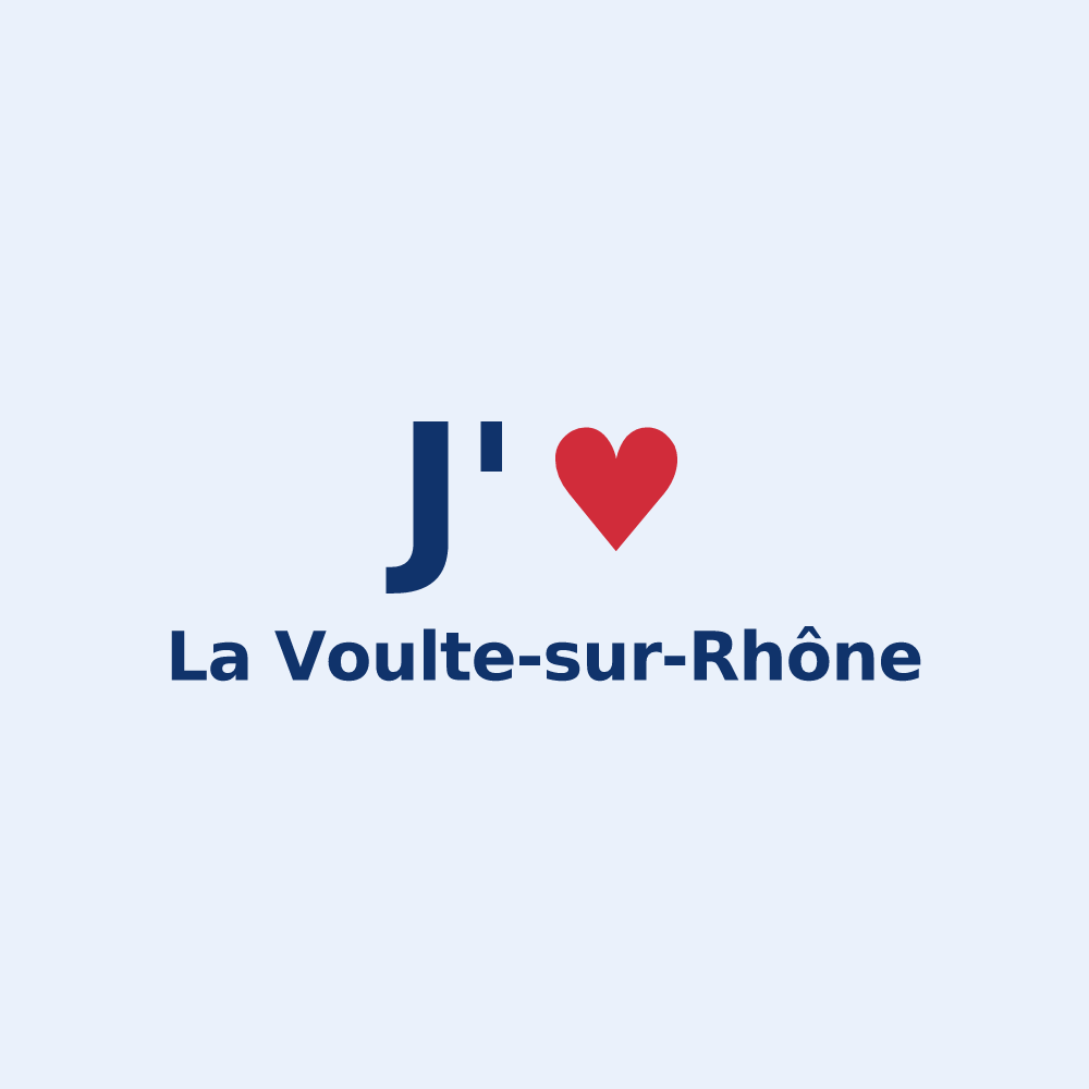 Sticker personnalisé La Voulte-sur-Rhône — design J'aime La Voulte-sur-Rhône