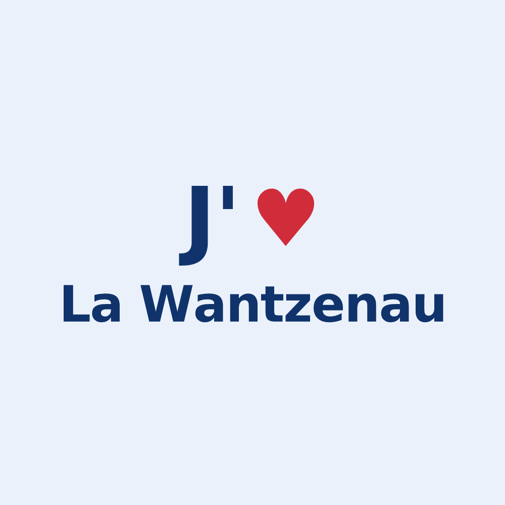 Sticker personnalisé La Wantzenau — design J'aime La Wantzenau