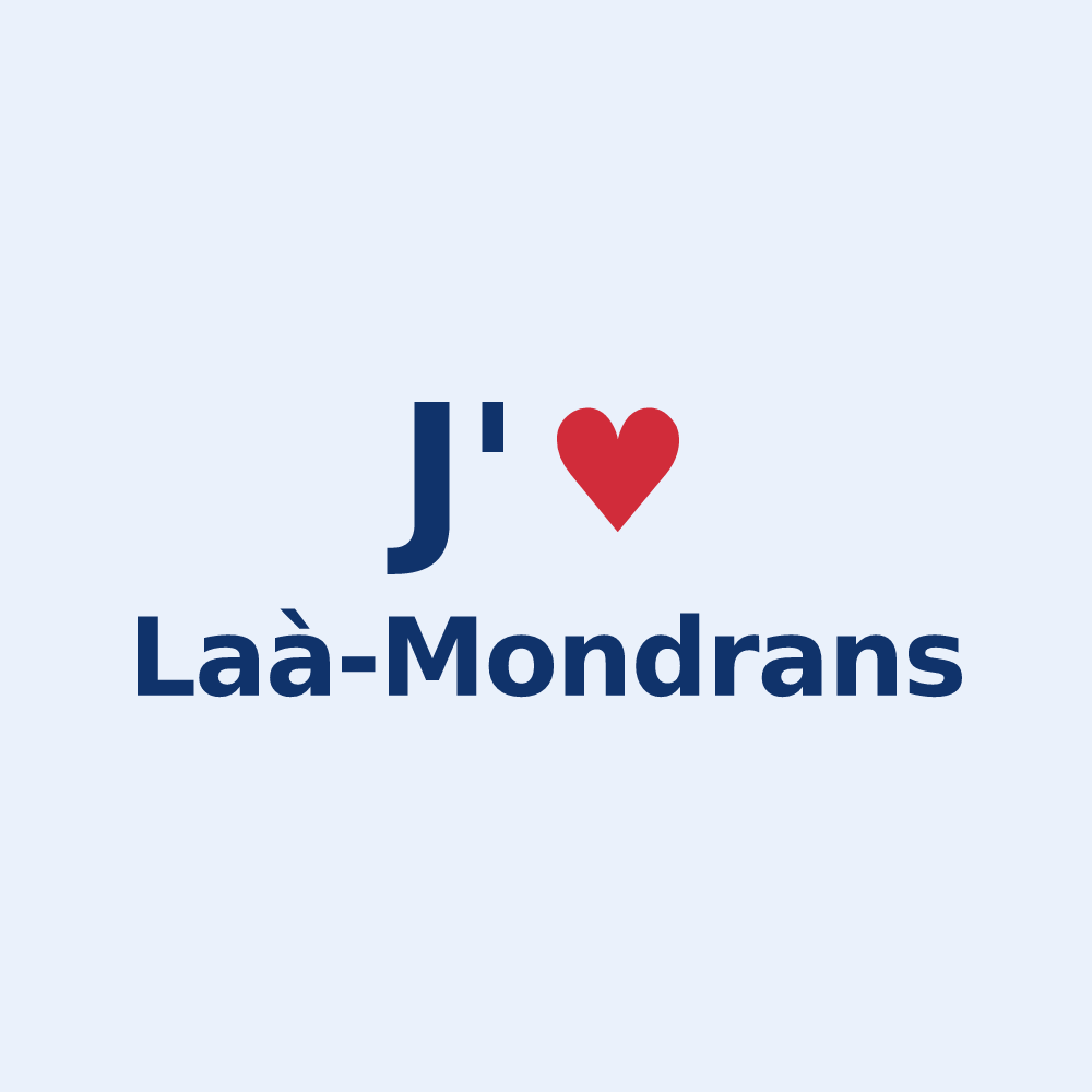 Sticker personnalisé Laà-Mondrans — design J'aime Laà-Mondrans