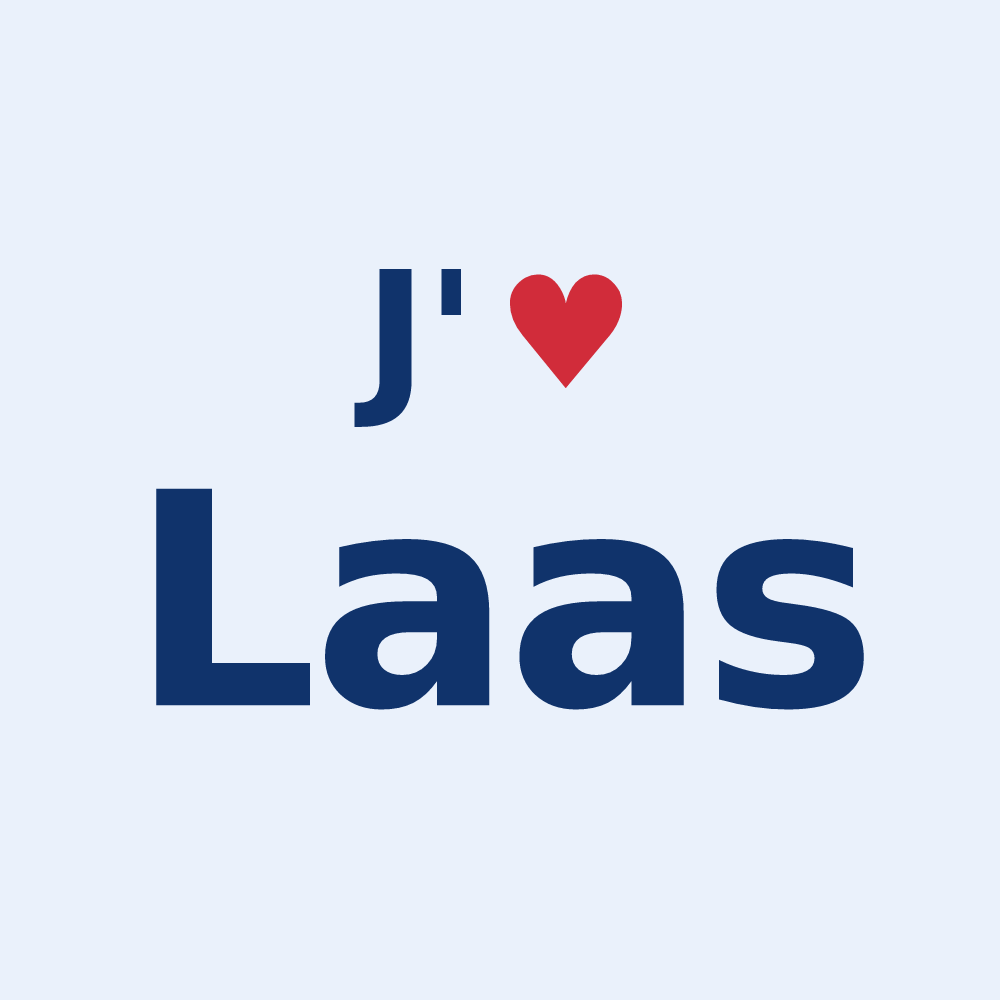 Sticker personnalisé Laas — design J'aime Laas